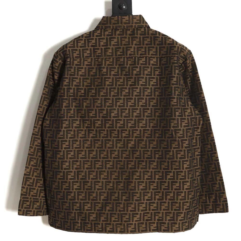 Fendi Fendi 23ss full printed FF jacquard shirt jacket,Fendi Jacket,Jacket,APPAREL