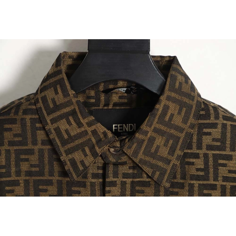 Fendi Fendi 23ss full printed FF jacquard shirt jacket,Fendi Jacket,Jacket,APPAREL