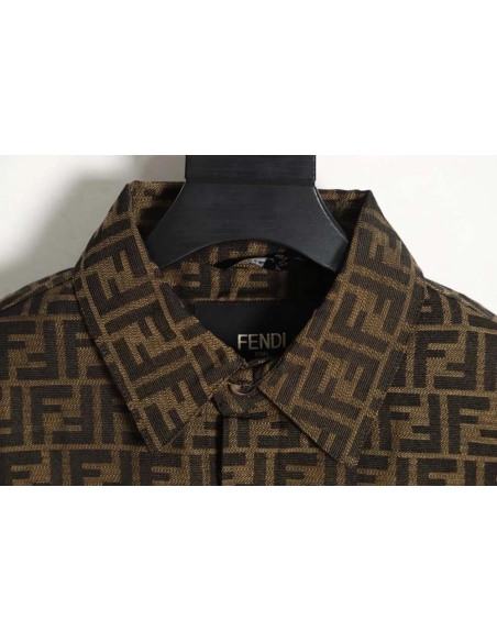 Fendi Fendi 23ss full printed FF jacquard shirt jacket,Fendi Jacket,Jacket,APPAREL
