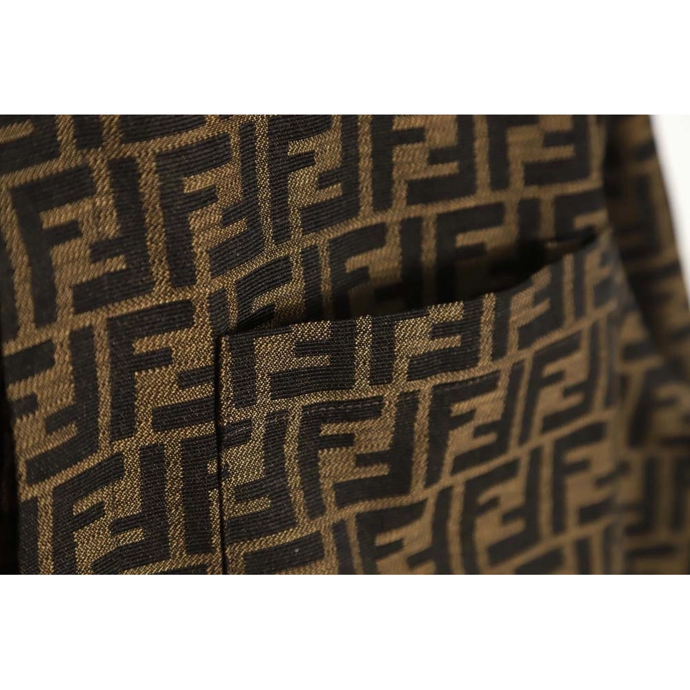 Fendi Fendi 23ss full printed FF jacquard shirt jacket,Fendi Jacket,Jacket,APPAREL