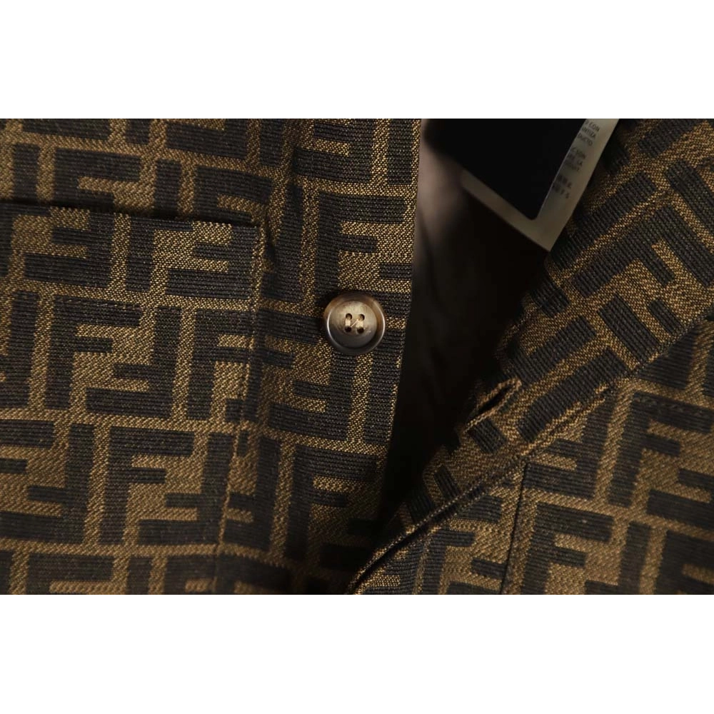 Fendi Fendi 23ss full printed FF jacquard shirt jacket,Fendi Jacket,Jacket,APPAREL