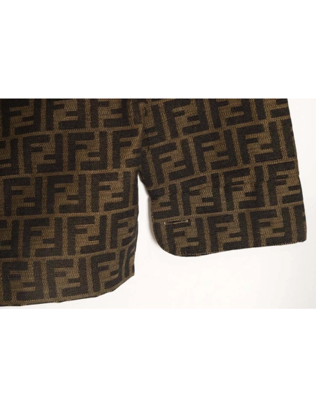 Fendi Fendi 23ss full printed FF jacquard shirt jacket,Fendi Jacket,Jacket,APPAREL