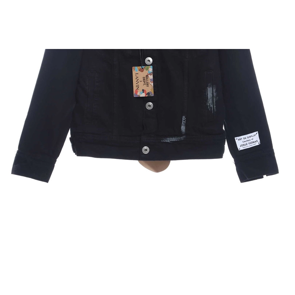 Lanvin joint GD limited capsule graffiti denim jacket,Lanvin Jacket,Jacket,APPAREL