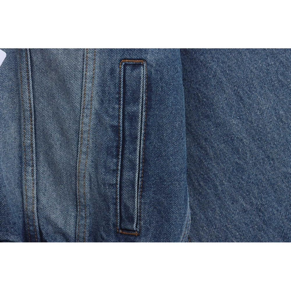 Selena Fake Two Piece Hooded Denim Jacket,Celine Jacket,Jacket,APPAREL