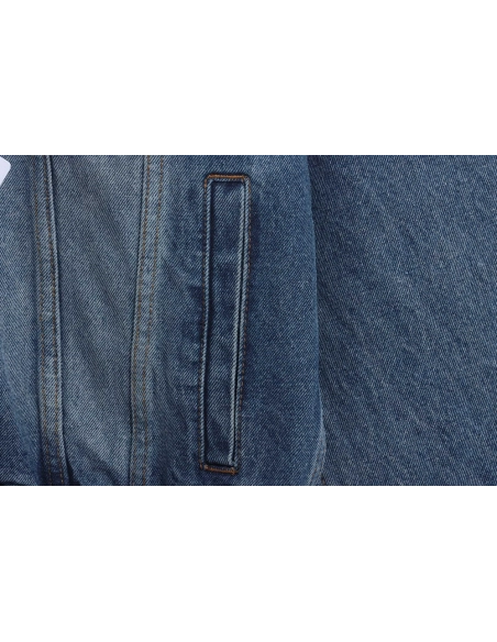 Selena Fake Two Piece Hooded Denim Jacket,Celine Jacket,Jacket,APPAREL