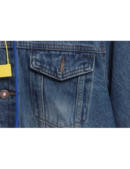 Selena Fake Two Piece Hooded Denim Jacket,Celine Jacket,Jacket,APPAREL