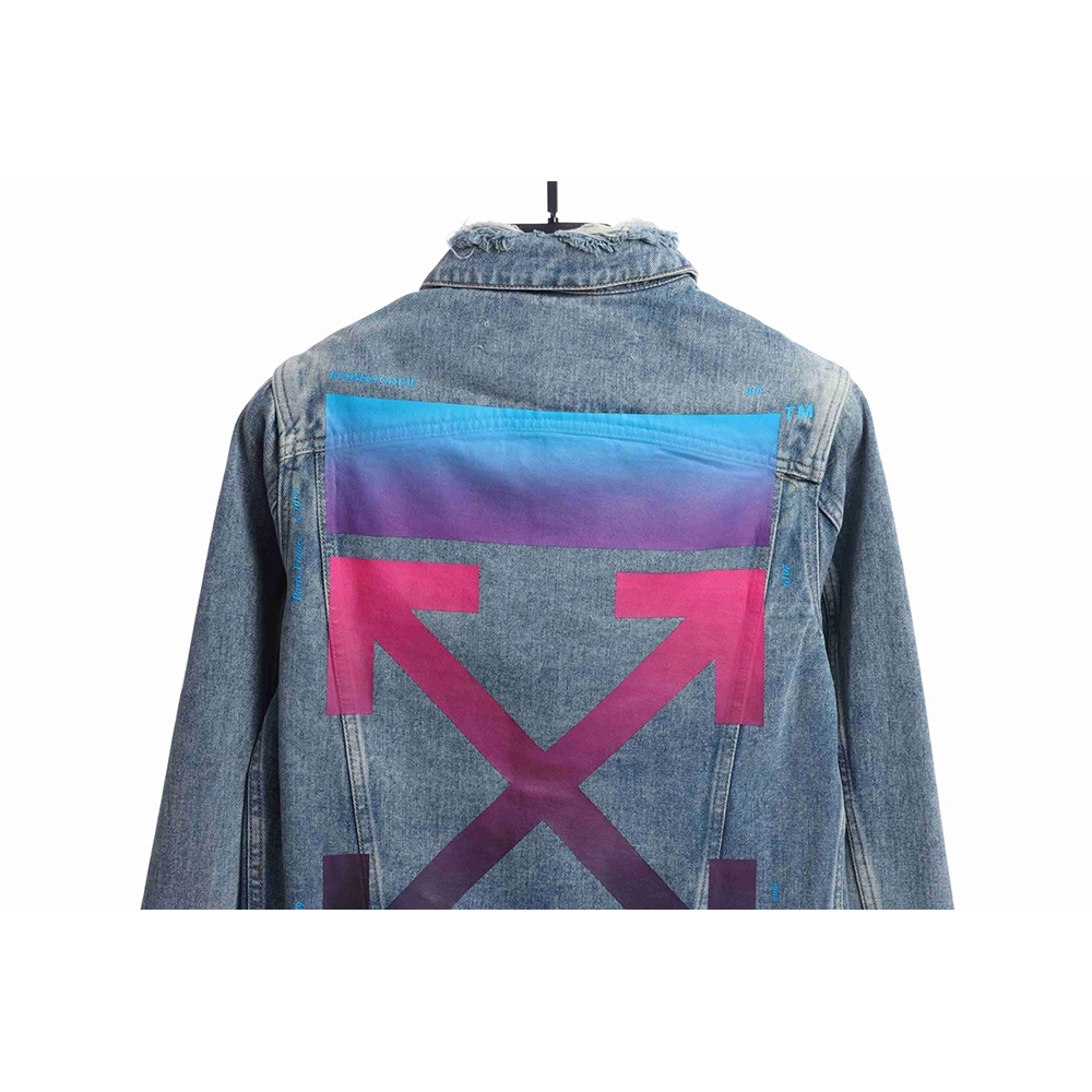 Off White gradient arrOff White denim jacket,Off White Jacket,Jacket,APPAREL