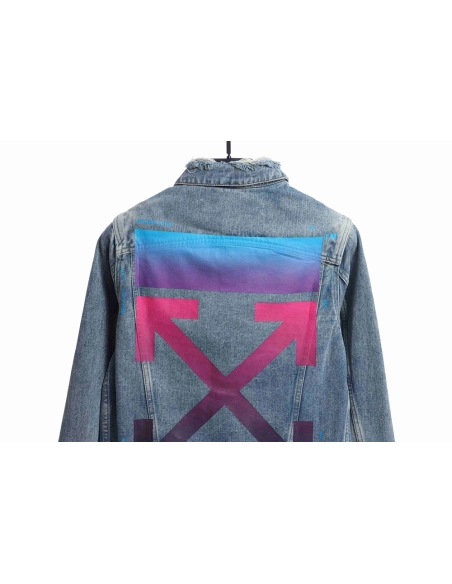 Off White gradient arrOff White denim jacket,Off White Jacket,Jacket,APPAREL