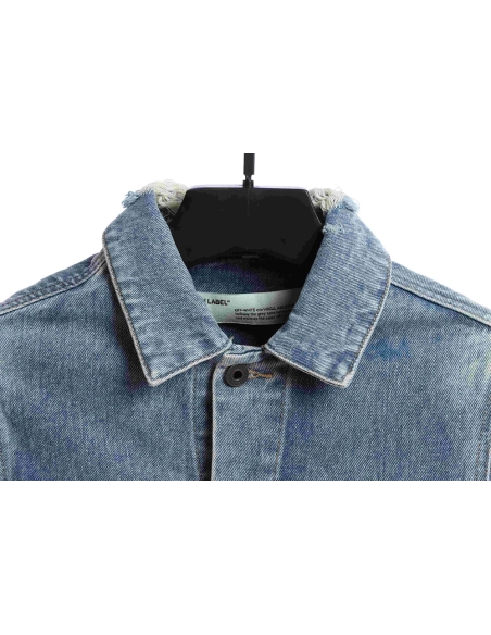 Off White gradient arrOff White denim jacket,Off White Jacket,Jacket,APPAREL