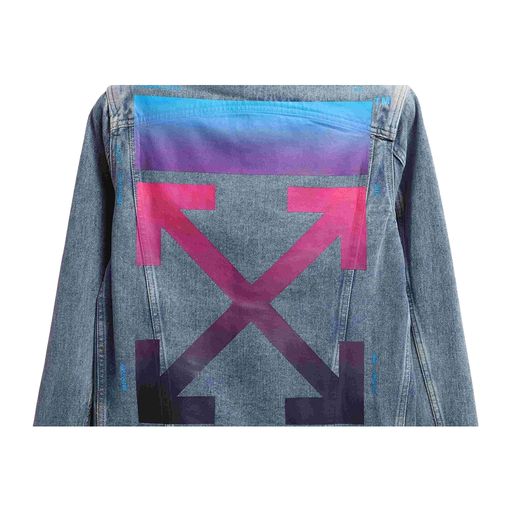 Off White gradient arrOff White denim jacket,Off White Jacket,Jacket,APPAREL