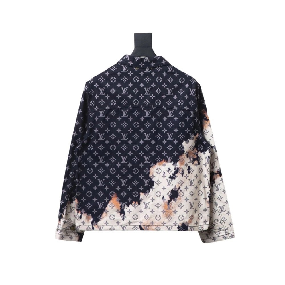 Louis Vuitton Fire Cloud Dye Denim Jacket,Louis Vuitton Jacket,Jacket,APPAREL