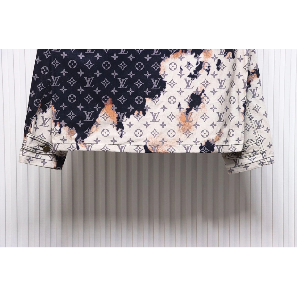 Louis Vuitton Fire Cloud Dye Denim Jacket,Louis Vuitton Jacket,Jacket,APPAREL