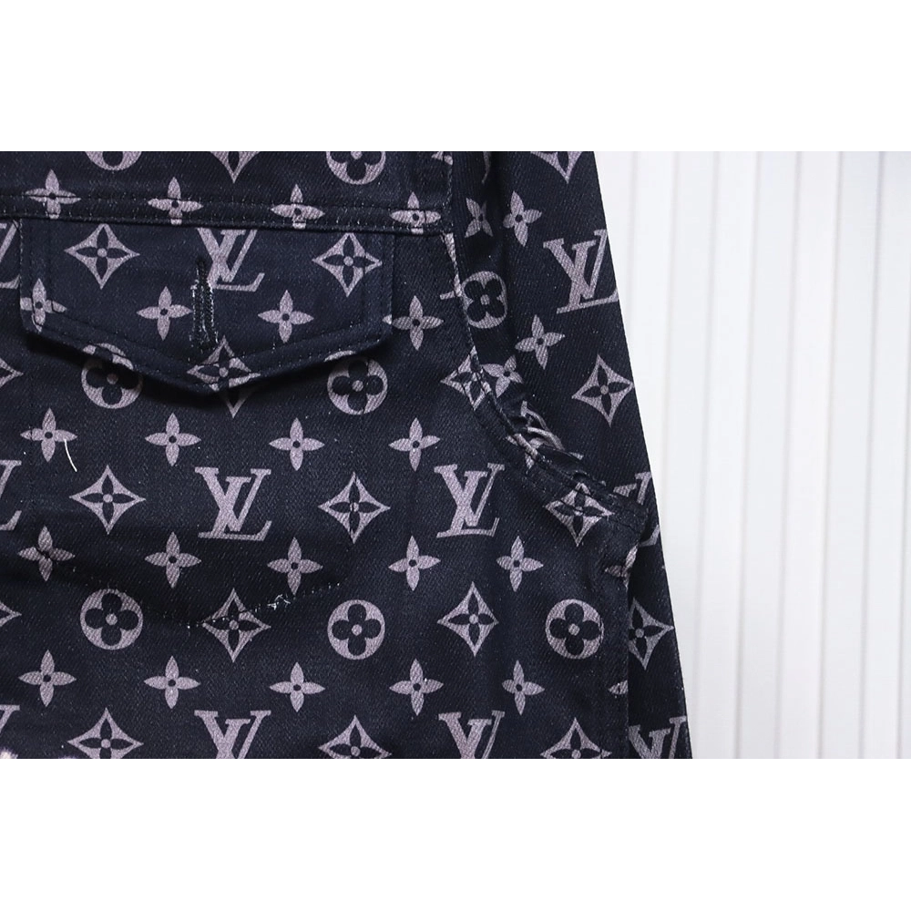 Louis Vuitton Fire Cloud Dye Denim Jacket,Louis Vuitton Jacket,Jacket,APPAREL