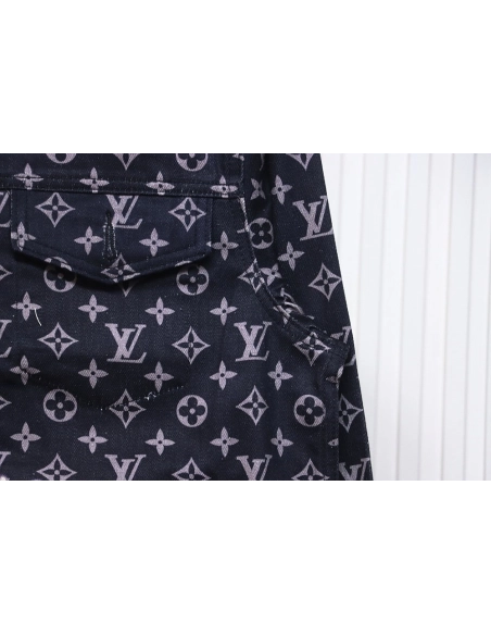 Louis Vuitton Fire Cloud Dye Denim Jacket,Louis Vuitton Jacket,Jacket,APPAREL