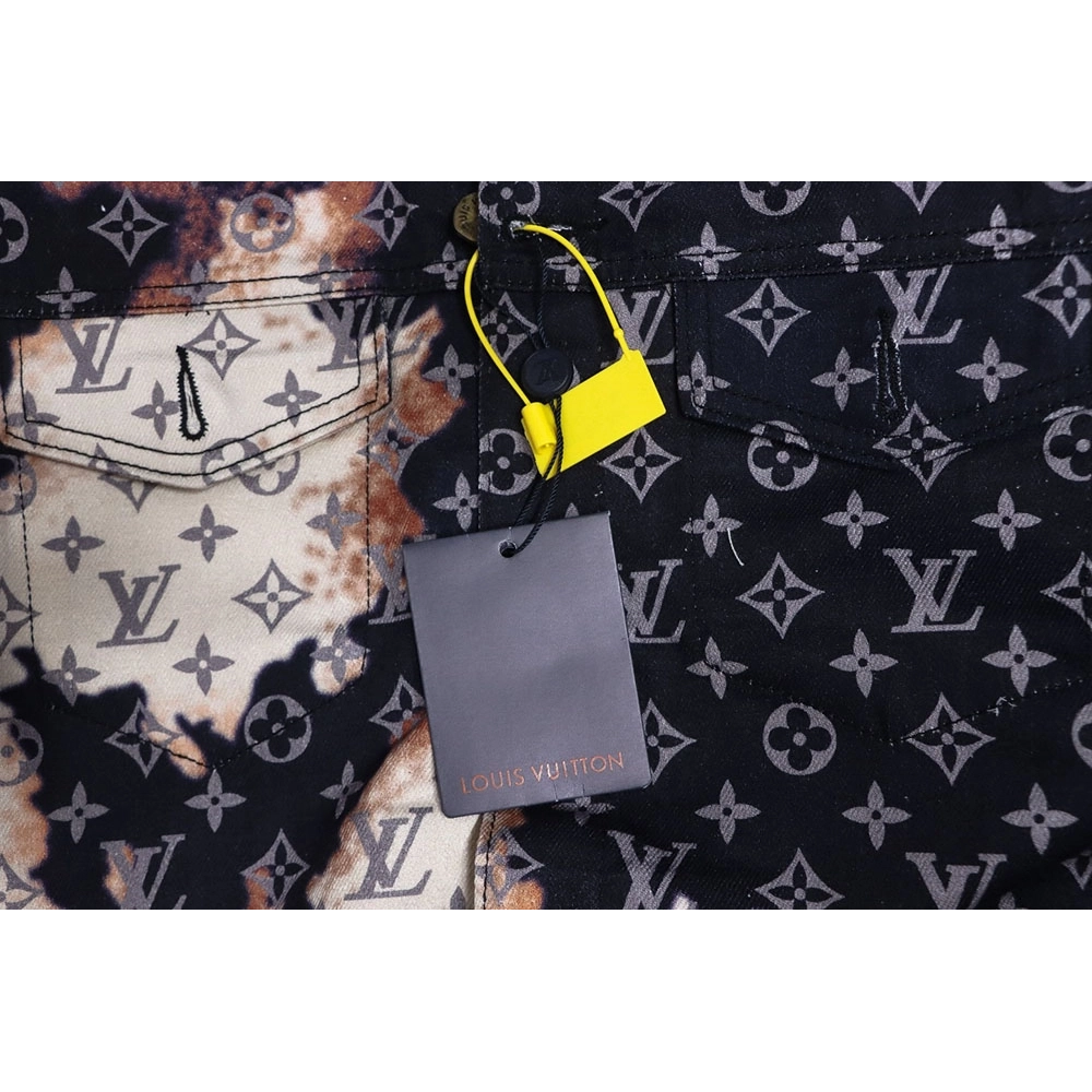 Louis Vuitton Fire Cloud Dye Denim Jacket,Louis Vuitton Jacket,Jacket,APPAREL