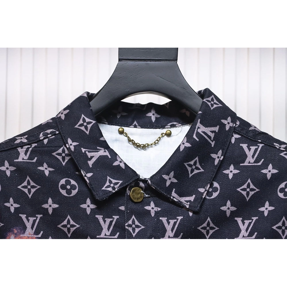 Louis Vuitton Fire Cloud Dye Denim Jacket,Louis Vuitton Jacket,Jacket,APPAREL