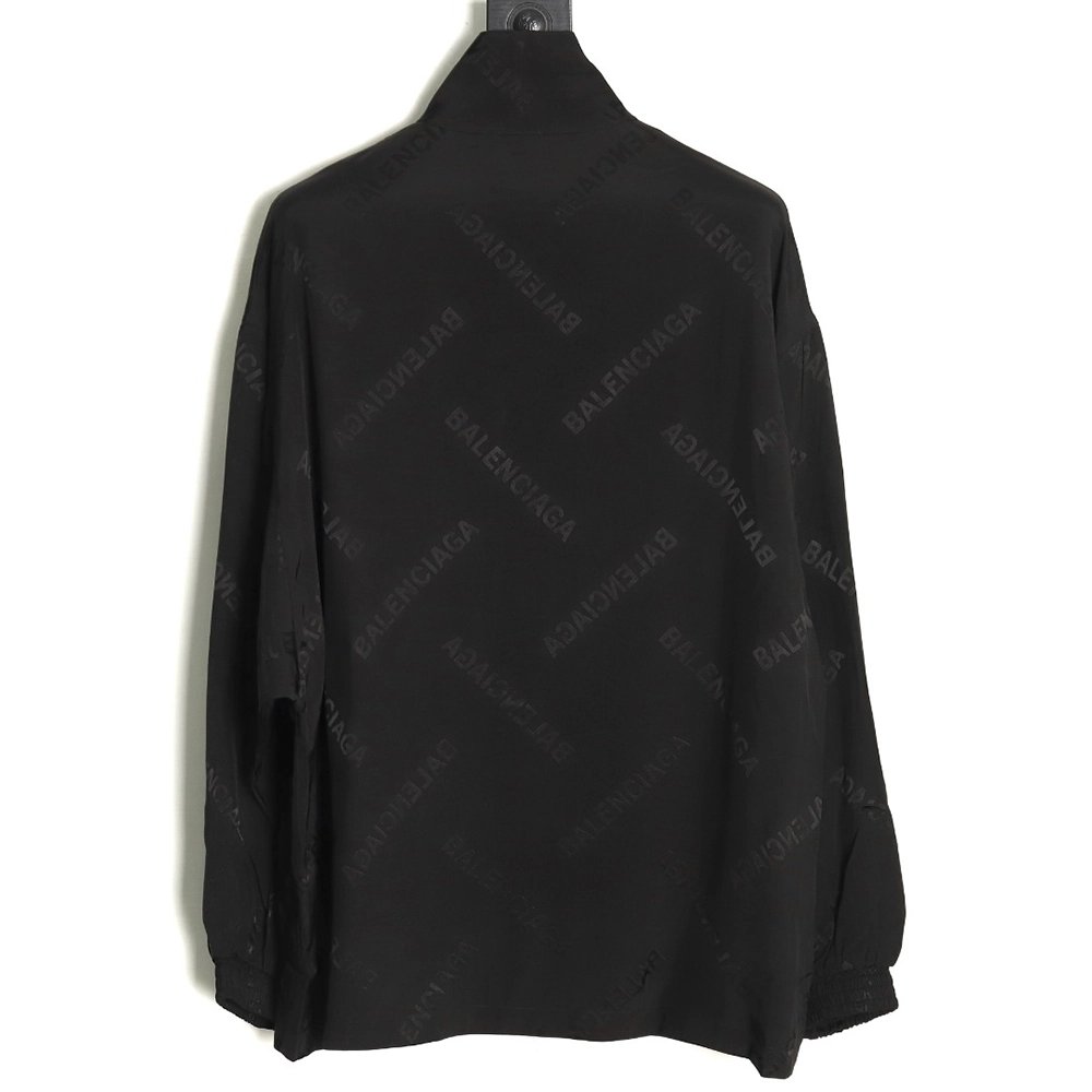 Balenciaga silk allover print jacket,Balenciaga Jacket,Jacket,APPAREL