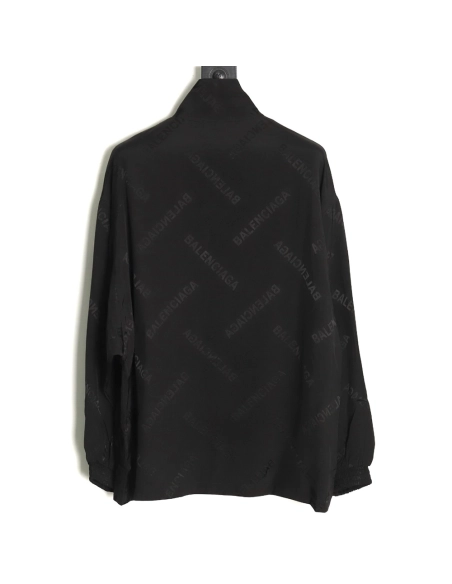 Balenciaga silk allover print jacket,Balenciaga Jacket,Jacket,APPAREL