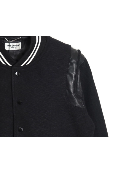 Saint Laurent Paris wool baseball jacket,Saint Laurent Jacket,Jacket,APPAREL