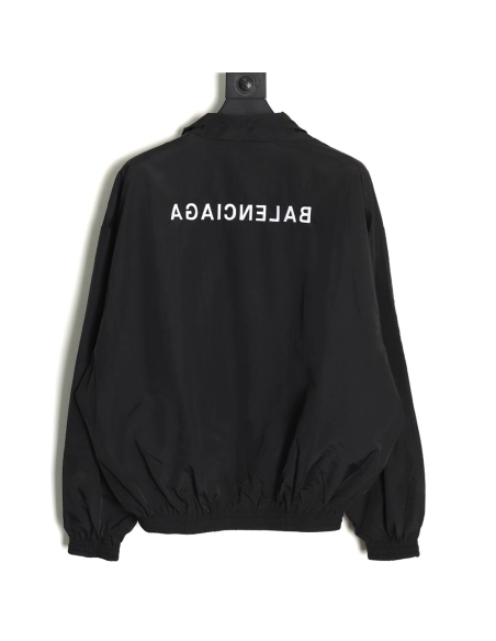 Balenciaga mirrored lettering embroidered windbreaker jacket TSK1,Balenciaga Jacket,Jacket,APPAREL