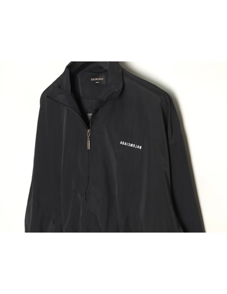 Balenciaga mirrored lettering embroidered windbreaker jacket TSK1,Balenciaga Jacket,Jacket,APPAREL