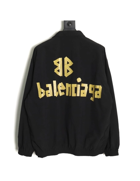 Balenciaga Double B Yellow Tape Waterproof Jacket,Balenciaga Jacket,Jacket,APPAREL
