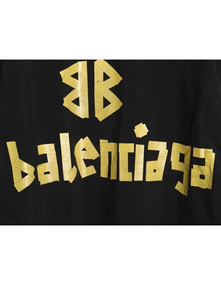 Balenciaga Double B Yellow Tape Waterproof Jacket,Balenciaga Jacket,Jacket,APPAREL