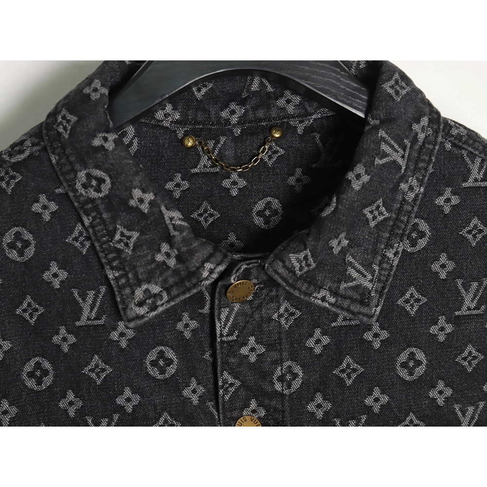 Louis vuitton Supreme joint full print denim jacket TSK1,Louis Vuitton Jacket,Jacket,APPAREL