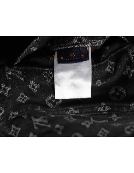 Louis vuitton Supreme joint full print denim jacket TSK1,Louis Vuitton Jacket,Jacket,APPAREL