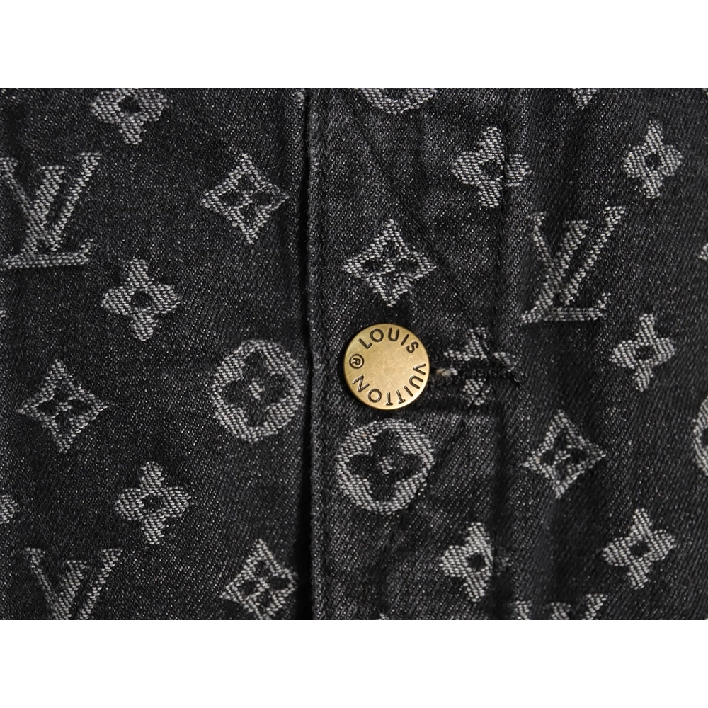 Louis vuitton Supreme joint full print denim jacket TSK1,Louis Vuitton Jacket,Jacket,APPAREL