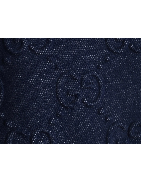 Gucci embossed denim longsleeved jacket,Gucci Jacket,Jacket,APPAREL