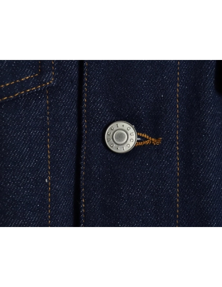 Gucci embossed denim longsleeved jacket,Gucci Jacket,Jacket,APPAREL