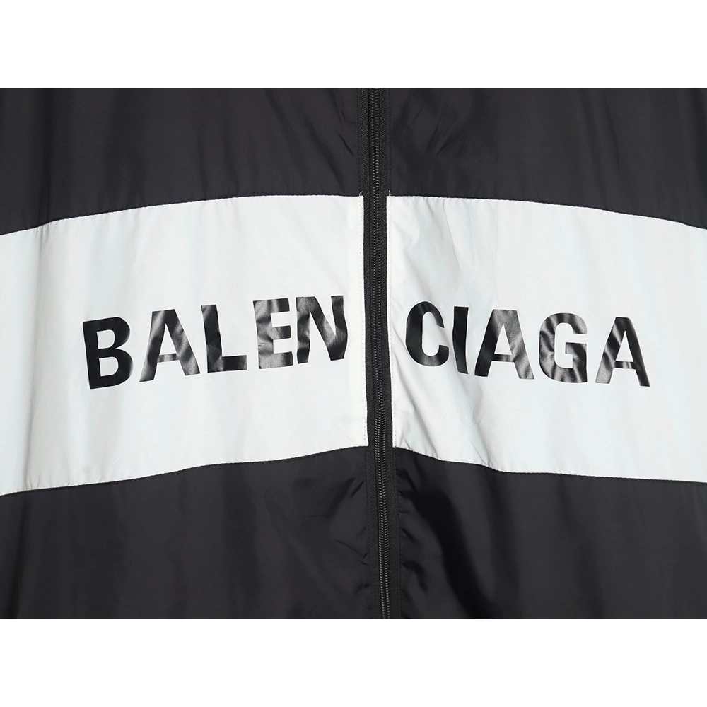 Balenciaga patchwork slogan windbreaker jacket TSK4,Balenciaga Jacket,Jacket,APPAREL