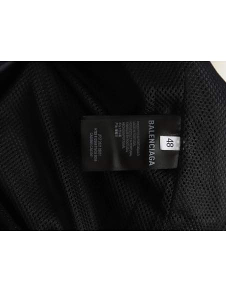 Balenciaga patchwork slogan windbreaker jacket TSK4,Balenciaga Jacket,Jacket,APPAREL