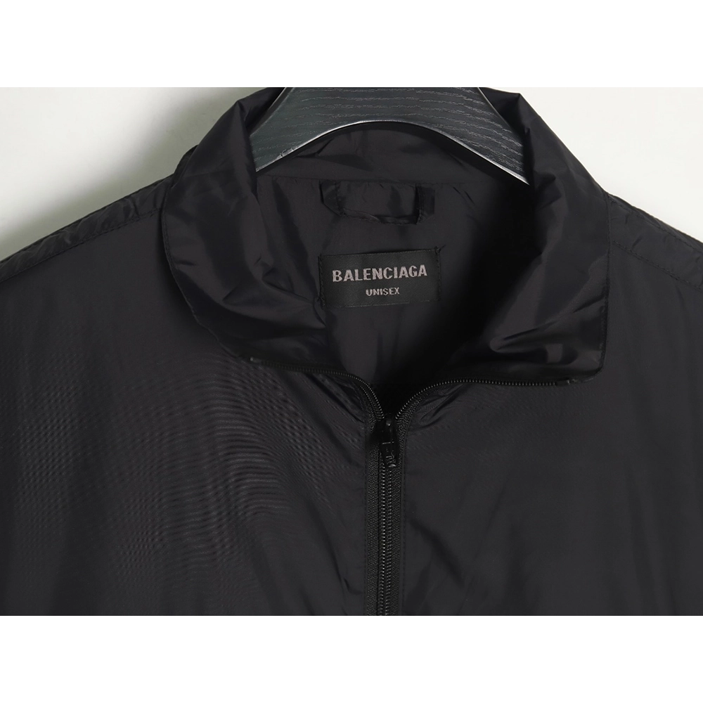 Balenciaga patchwork slogan windbreaker jacket TSK4,Balenciaga Jacket,Jacket,APPAREL