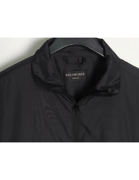 Balenciaga patchwork slogan windbreaker jacket TSK4,Balenciaga Jacket,Jacket,APPAREL