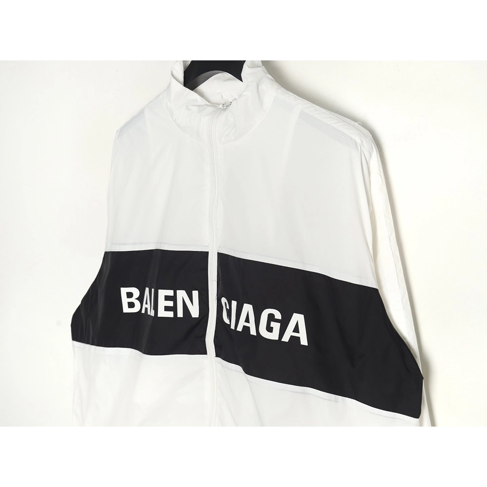 Balenciaga patchwork slogan windbreaker jacket TSK3,Balenciaga Jacket,Jacket,APPAREL
