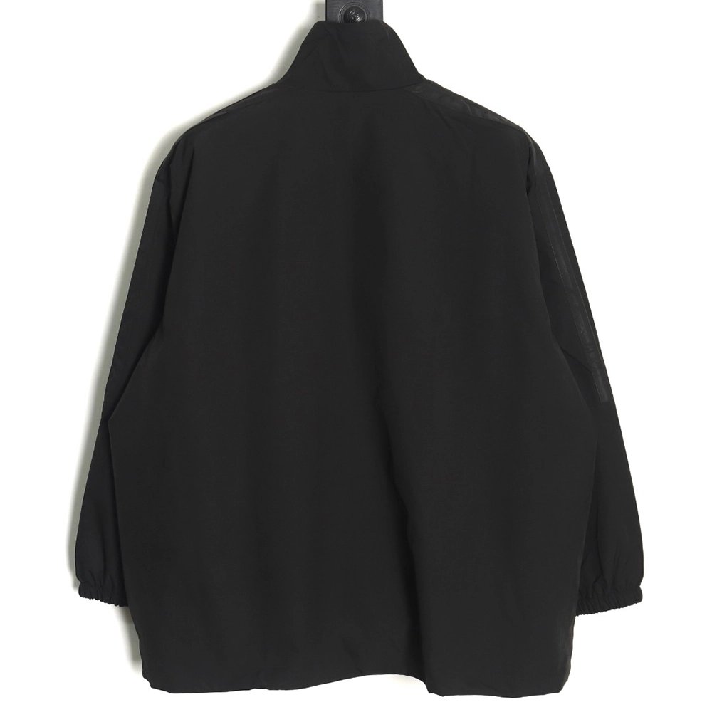 Balenciaga patchwork slogan windbreaker jacket TSK2,Balenciaga Jacket,Jacket,APPAREL