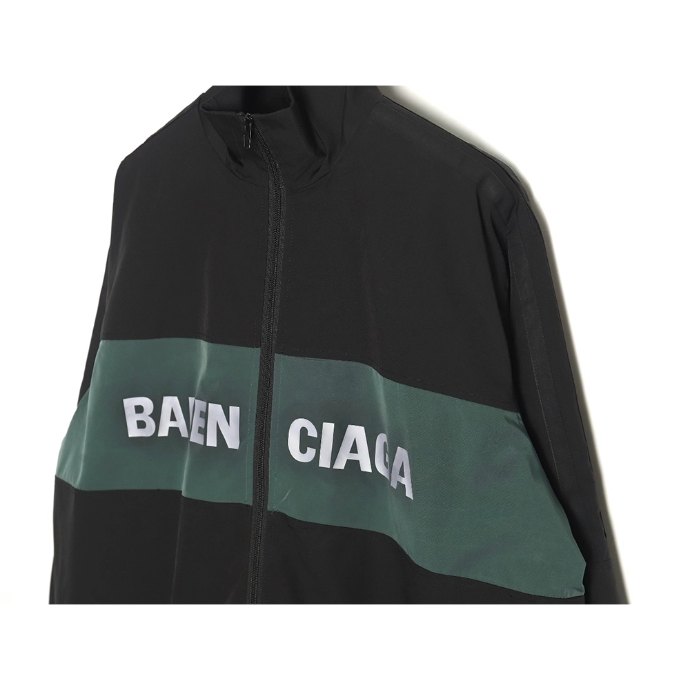 Balenciaga patchwork slogan windbreaker jacket TSK2,Balenciaga Jacket,Jacket,APPAREL