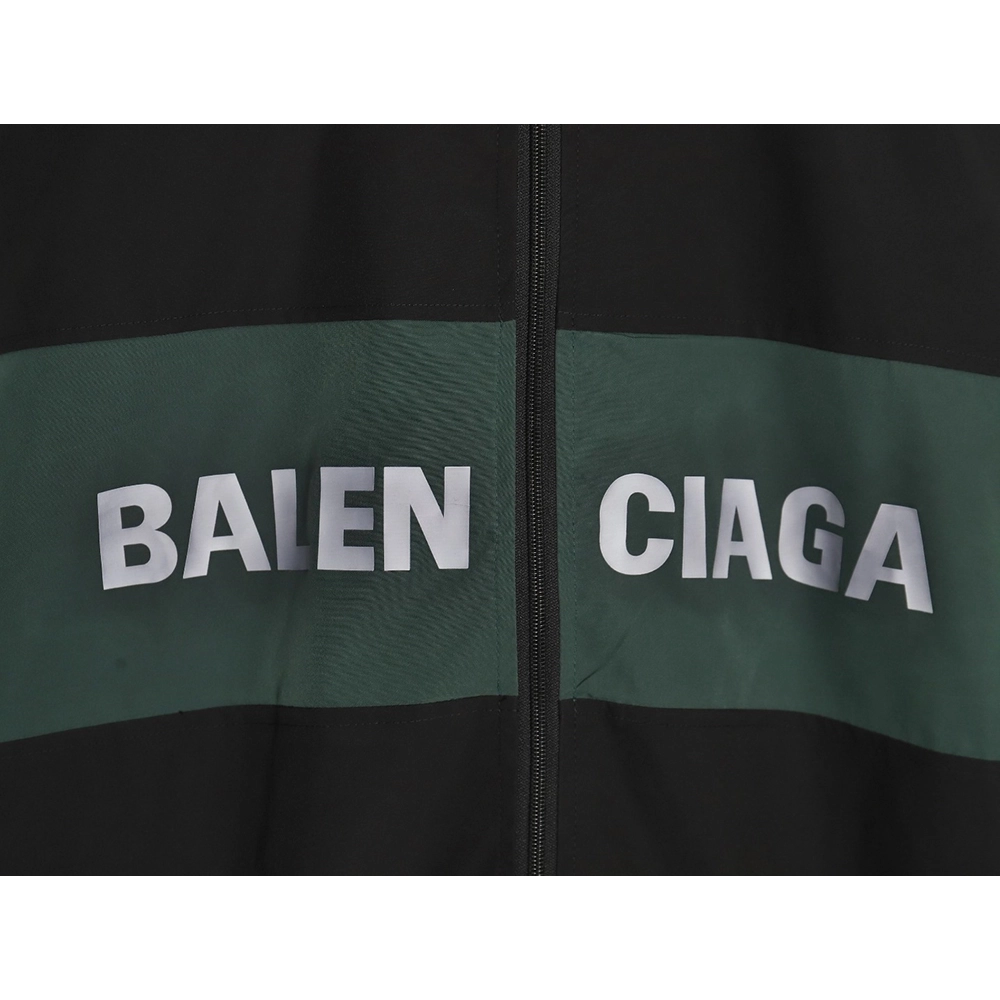 Balenciaga patchwork slogan windbreaker jacket TSK2,Balenciaga Jacket,Jacket,APPAREL
