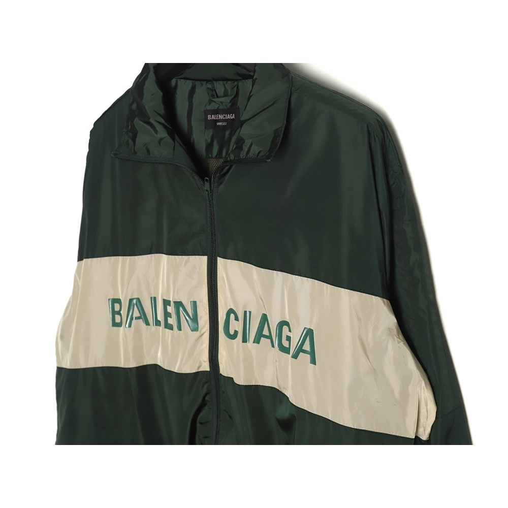 Balenciaga patchwork slogan windbreaker jacket TSK1,Balenciaga Jacket,Jacket,APPAREL