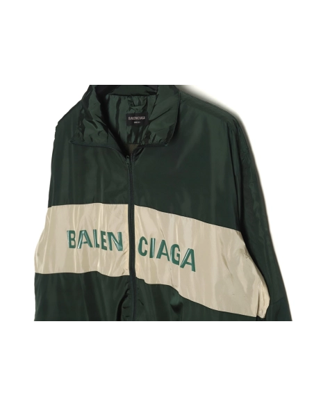 Balenciaga patchwork slogan windbreaker jacket TSK1,Balenciaga Jacket,Jacket,APPAREL