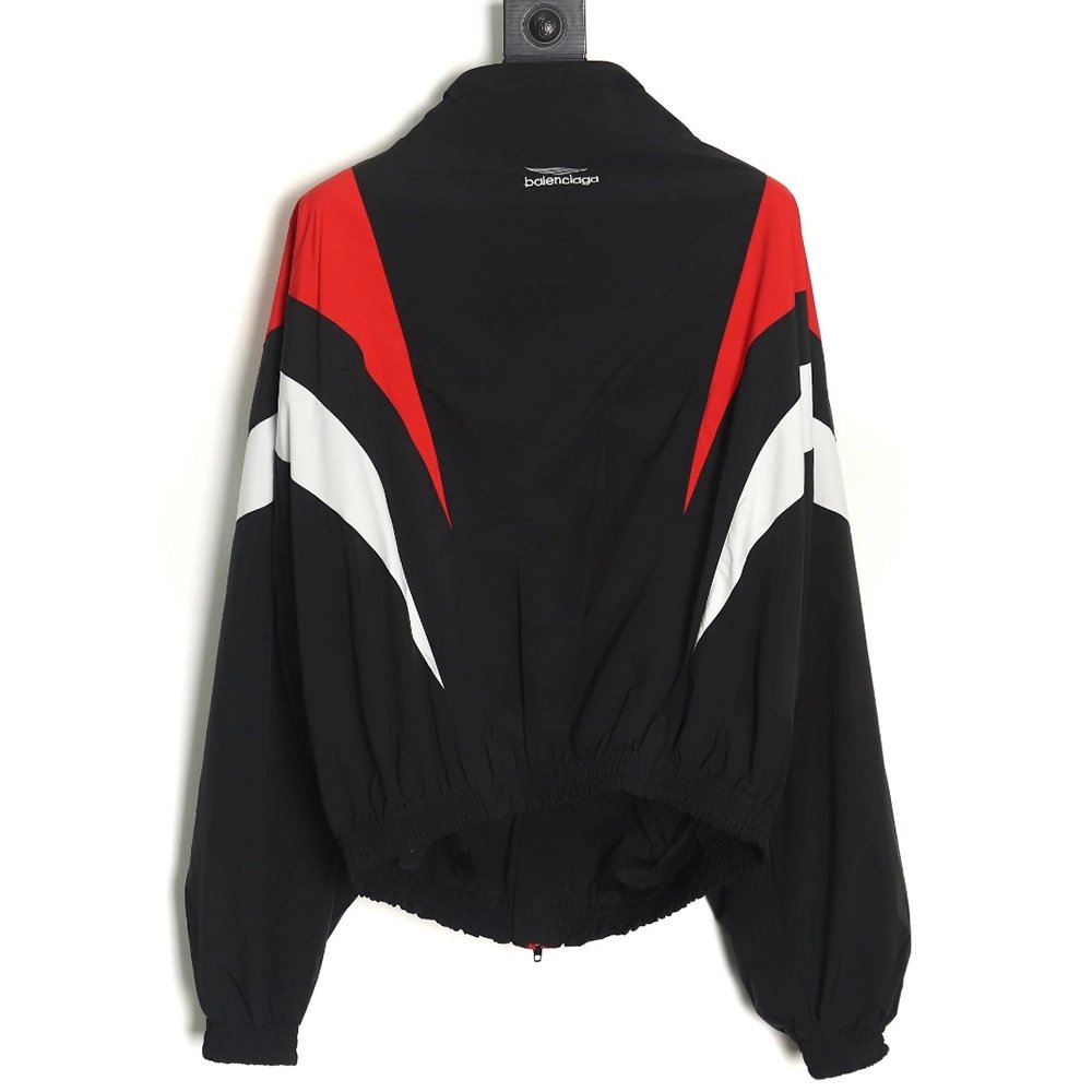 Balenciaga 3B red and blue patchwork jacket,Balenciaga Jacket,Jacket,APPAREL