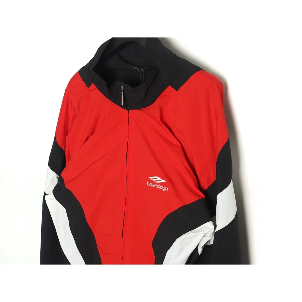 Balenciaga 3B red and blue patchwork jacket,Balenciaga Jacket,Jacket,APPAREL