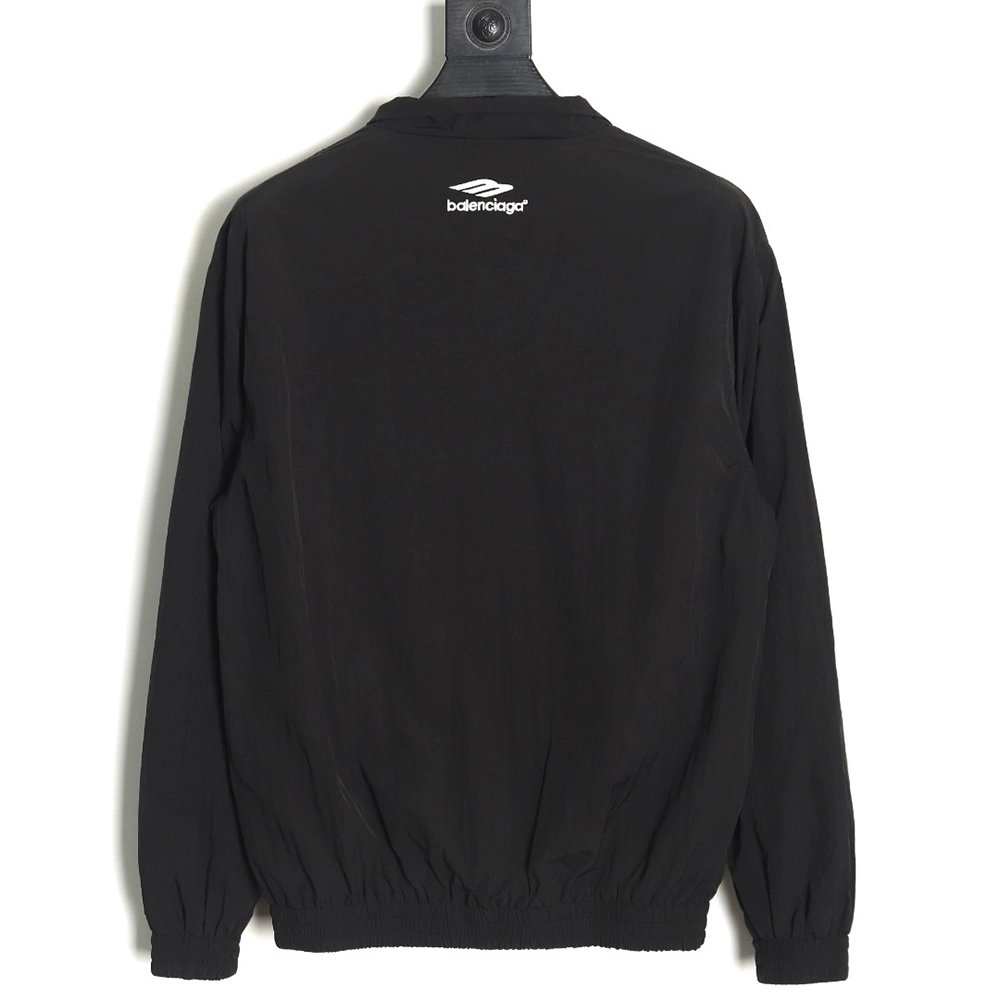 Balenciaga 3B embroidered allblack sports suit jacket,Balenciaga Jacket,Jacket,APPAREL