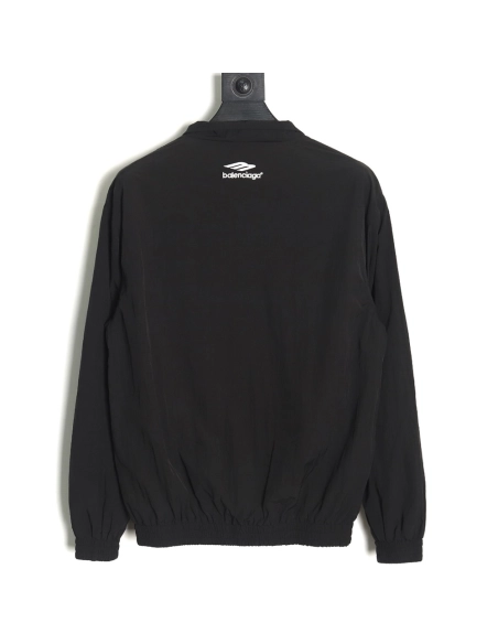 Balenciaga 3B embroidered allblack sports suit jacket,Balenciaga Jacket,Jacket,APPAREL