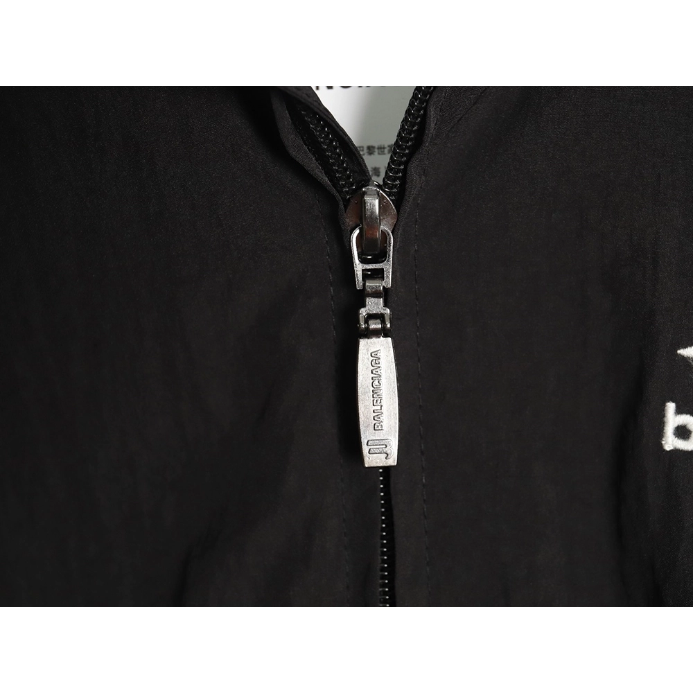 Balenciaga 3B embroidered allblack sports suit jacket,Balenciaga Jacket,Jacket,APPAREL