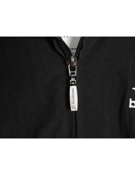 Balenciaga 3B embroidered allblack sports suit jacket,Balenciaga Jacket,Jacket,APPAREL