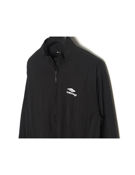 Balenciaga 3B embroidered allblack sports suit jacket,Balenciaga Jacket,Jacket,APPAREL