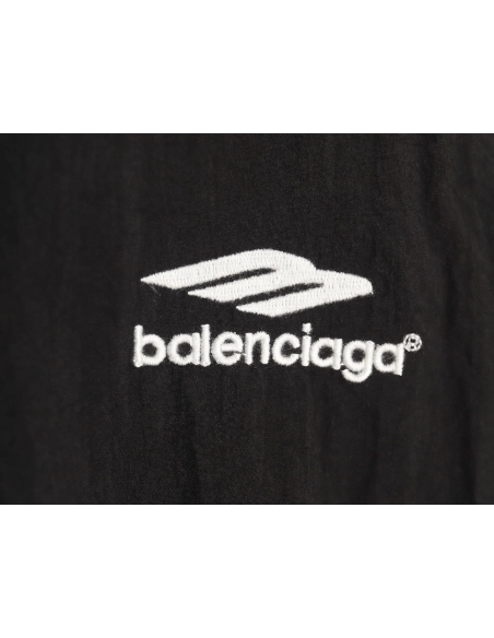 Balenciaga 3B embroidered allblack sports suit jacket,Balenciaga Jacket,Jacket,APPAREL